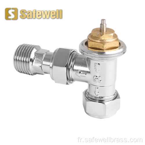 EN215 Angle en laiton thermostatique Valve